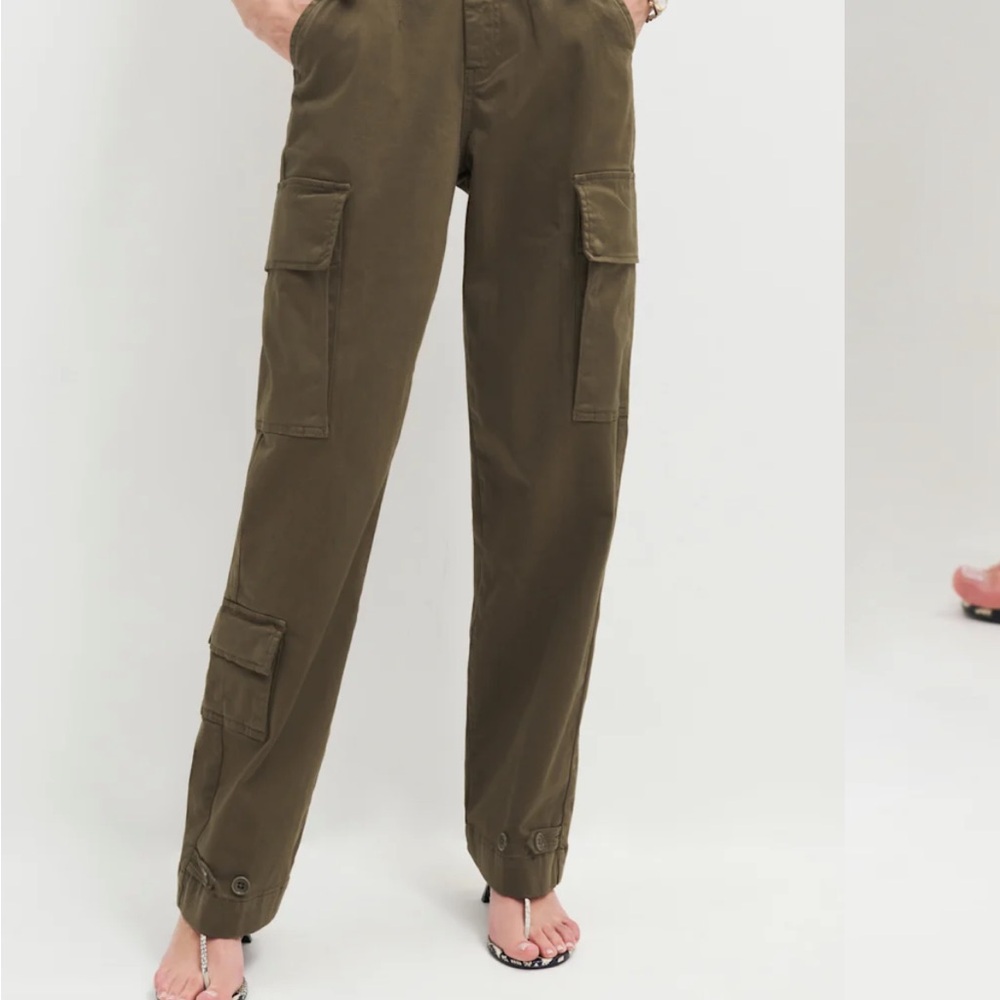 Reformation Khaki Bilijana Relaxed Cargo Pants